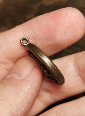 原创设计天铁托甲利马铜黄财神地藏菩萨楞严咒种子字咒结缘挂件