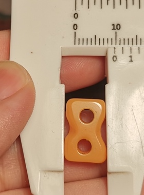 藏系文玩5*10*14.8mm黄色料器树脂手工打磨二饼双孔道接口挂环diy