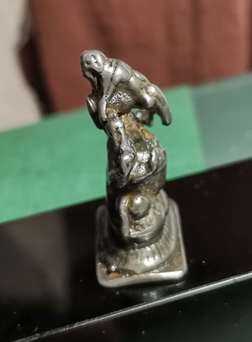 西藏文玩铁质寒铁手工款象鼻天财神挂件随身饰品配饰佛龛摆件装饰