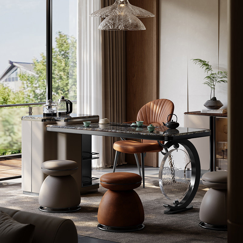 诚骏铂金钻大理石泡茶桌椅组合简约现代新款全屋搭配意式轻奢茶台,淘宝优惠券,粉丝福利购,淘宝优惠卷
