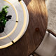 Walnut solid wood round dining table light luxury modern