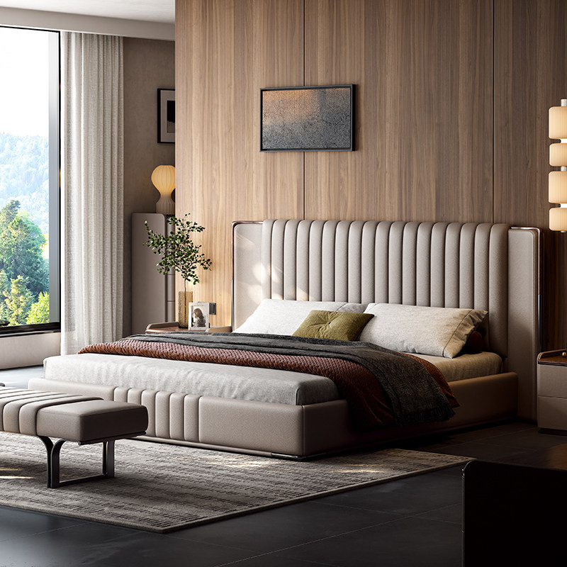 诚骏轻奢真皮床尾凳高端别墅大平层主卧室高级感不锈钢长条放衣凳,淘宝优惠券,粉丝福利购,淘宝优惠卷