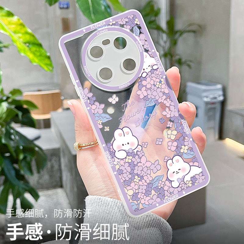 紫花丛小兔华为mate60pro+手机壳mate50新mate30可爱透明网红mt40e保护套女款小众防摔适用30epro全包高级感 - 图2