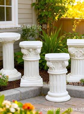 欧式花园罗马柱子庭院摆件复古别墅门口家居装饰婚庆路引雕塑底座
