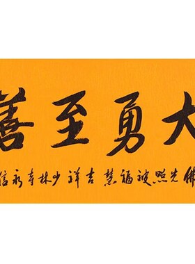 临摹少林寺释永信书法名人题词毛笔手写名L家题字古玩装饰字画收