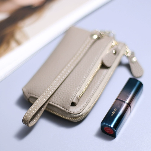 Универсальный брендовый кошелек, маленькая сумка-органайзер, украшение на сумку, монеты для ключей, картхолдер, из натуральной кожи, простой и элегантный дизайн