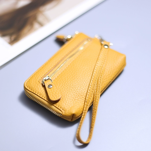 Универсальный брендовый кошелек, маленькая сумка-органайзер, украшение на сумку, монеты для ключей, картхолдер, из натуральной кожи, простой и элегантный дизайн