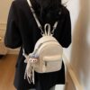 Amy Rabbit Women's Bag 2025 New Simple Solid Color Texture Trendy Western Style Versatile Casual Fashion Backpack