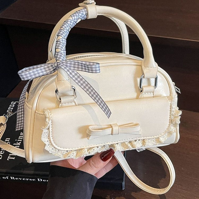 New hot-selling Korean niche ballet style lace bowling bag, stylish and sweet style, versatile cross-body bag