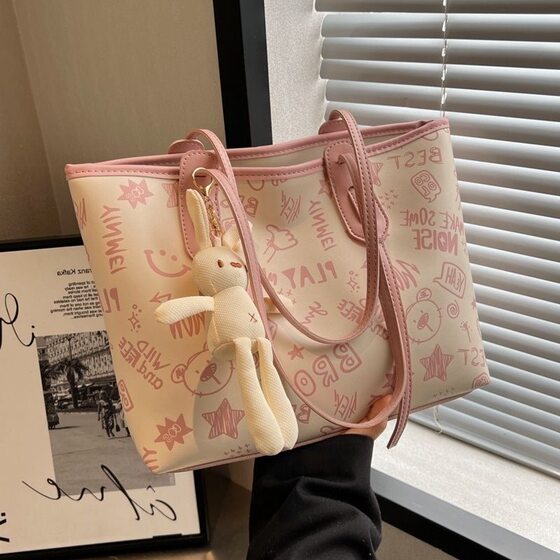 Large-capacity bag for women 2025 new texture commuting large bag fashionable versatile shoulder tote bag shopping bag