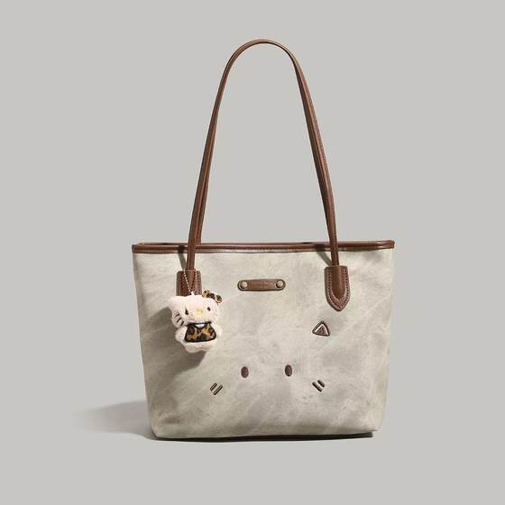 New autumn and winter large-capacity retro shoulder bag, fashionable and versatile tote bag, female college student commuting armpit bag for class