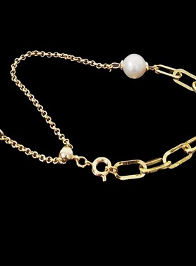 欧美风复古气质金属链条手链冷淡风手饰品小众设计百搭首饰