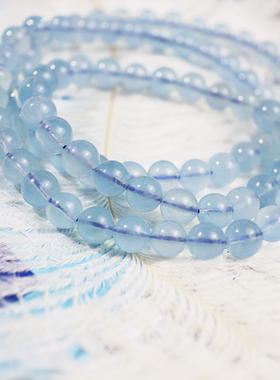 小众单圈ins海蓝宝石送生日礼物