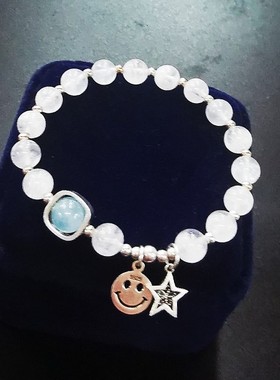 小众白幽灵水晶冷淡风饰品手串