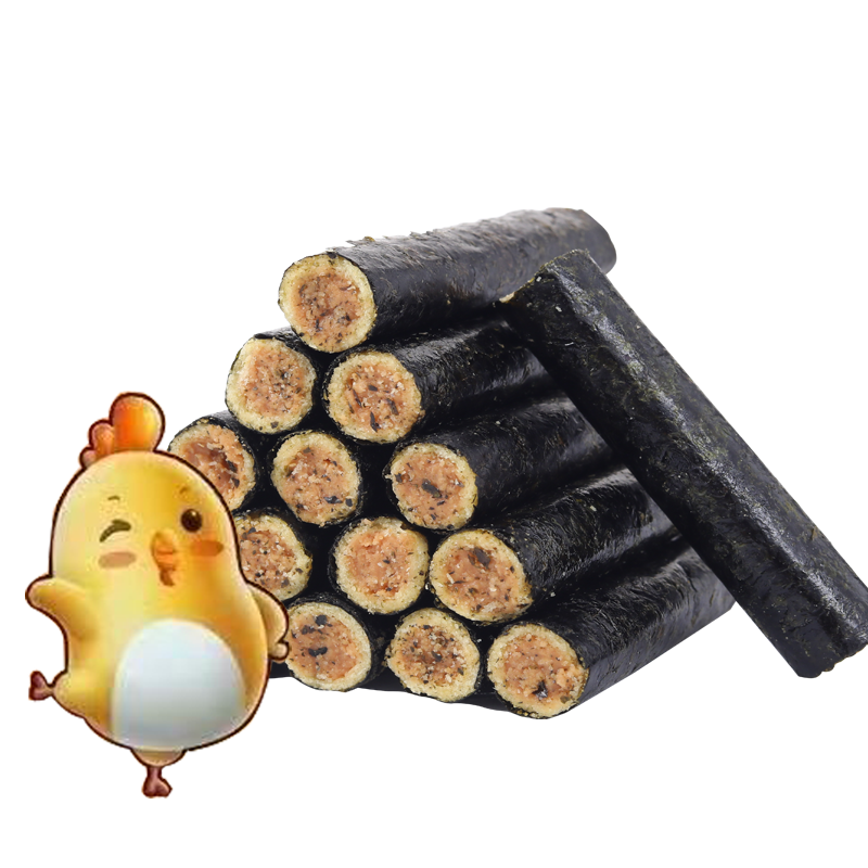 鲁旺人家一蛋成名海苔肉松卷148克2袋装夹心卷儿童零食咸蛋黄蛋卷 - 图3