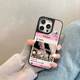 Cartoon mirror photo frame small characters suitable for Apple 14 promax mobile phone case iphone13pro cute women new style 12 makeup with mirror 11 internet celebrity trend max high-end niche protective case