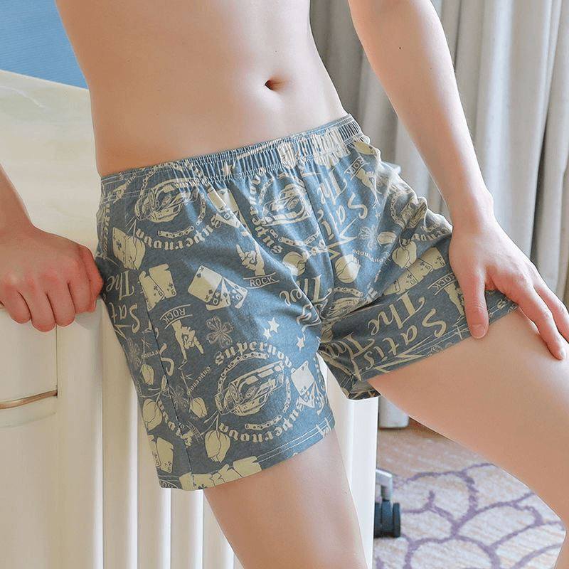 【4条装】男士阿罗裤男款内裤宽松透气平角裤个性潮流四角短裤头,淘宝优惠券,粉丝福利购,淘宝优惠卷