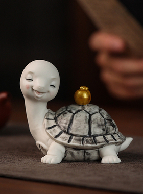陶瓷创意可爱小乌龟装饰品摆件