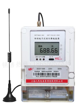 上海人民4G三相四线远程远传抄表出租房阶梯峰谷预付费智能水电表