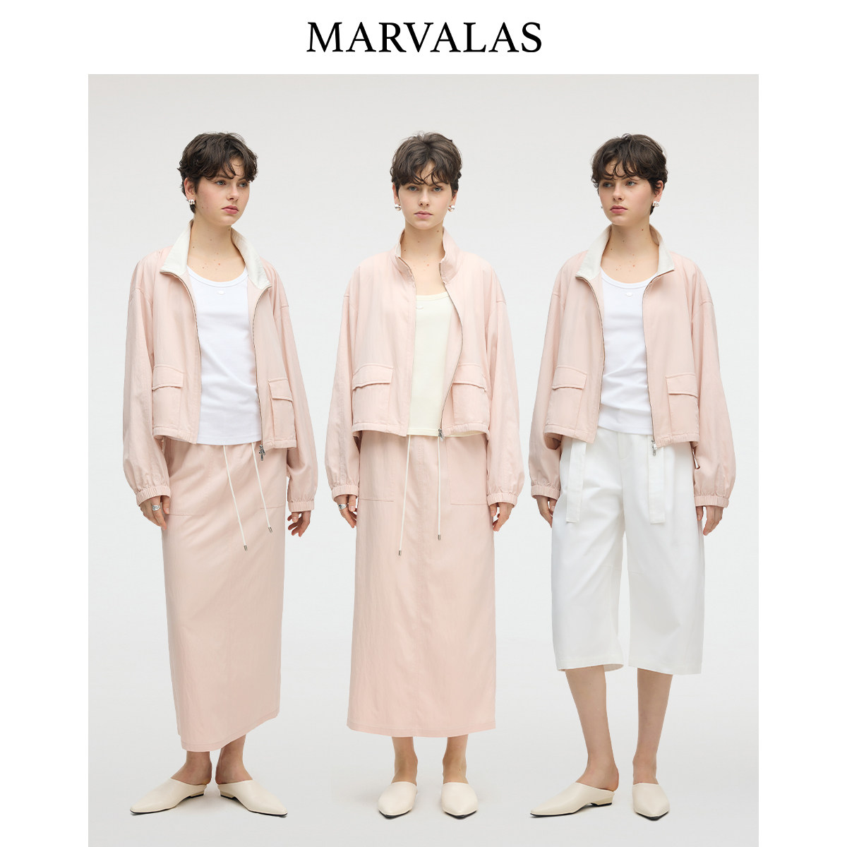 曼德诗宽松短外套女2026春季新款工装夹克显瘦灯笼袖设计百搭上衣,淘宝优惠券,粉丝福利购,淘宝优惠卷