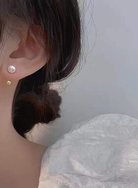 S925纯银天然淡水珍珠耳环新款