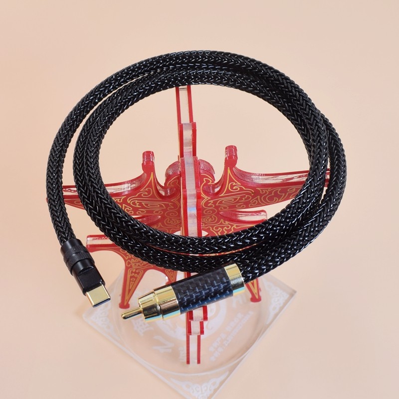 旗舰级 usb c LIghtning/Type-C转RCA同轴线连接DAC DSP解码器iPhone苹果/华为手机转莲花coaxial数字音频线 - 图0