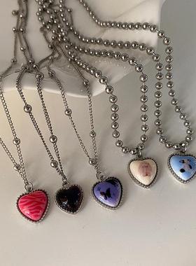 French Love Butterfly Rabbit pendant necklace少女甜美项链