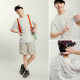 ACMEITEM outdoor summer round neck short-sleeved contact cool printed T-shirt fitted tops for men and women