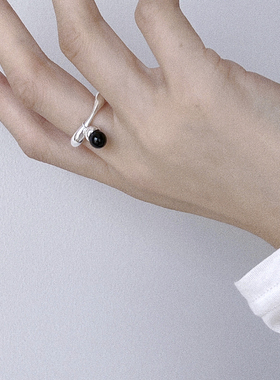 灵动松子戒指纯银冷淡风个性饰品