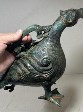 山西晋候鸟尊赵卿鸟尊青铜器古摆件订做古玩收藏高档s商务礼品
