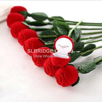 1 Novelty Red Rose Ring Box For Engagement Wedding Earriings