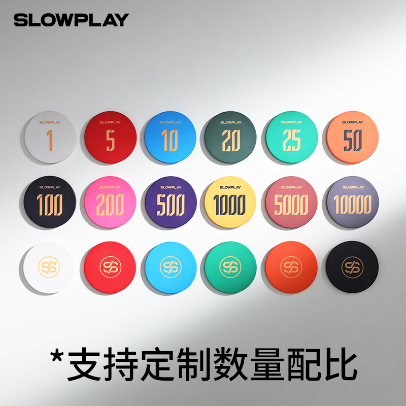 SLOWPLAY哥德尔德州扑克陶瓷筹码套装专业高端德扑poker牌币43mm-图2