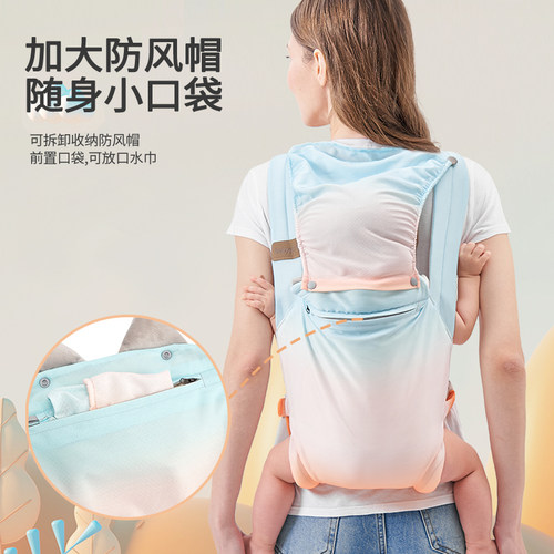 贝佑抱娃神器前后两用横抱式新生宝宝多功能前抱式多功能婴儿背带 - 图3