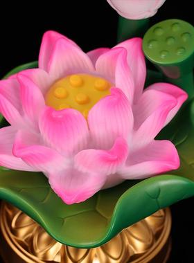 电池LED明LED-LHD-七彩莲花灯具插具电 佛前供灯佛灯家用佛用品供