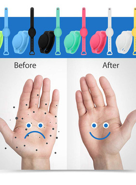 Silicone Wristband Dispenser Hand Washing Gel Bracelet, Wea