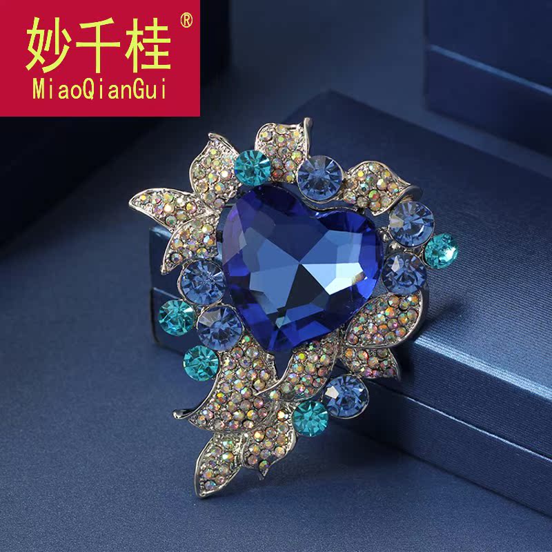 妙千桂欧美海洋之心胸针百外套大衣 妙千桂胸针