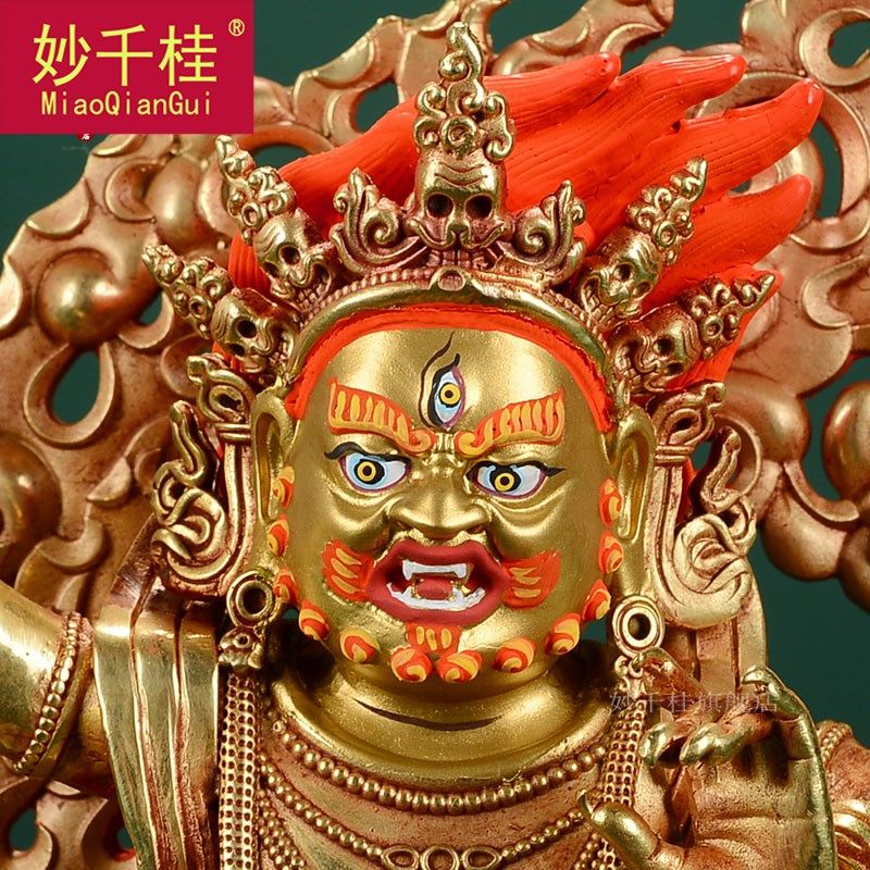 妙千桂金刚手藏传佛教供佛纯铜佛像 妙千桂摆件