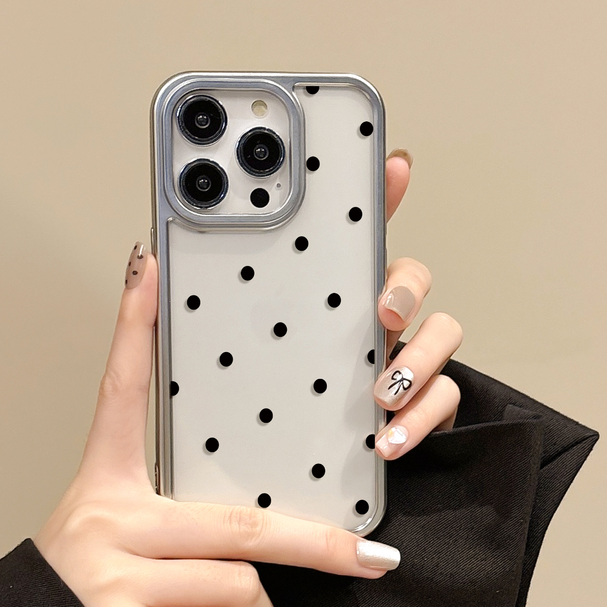 小众ins彩色波点适用iphone16promax苹果17手机壳12新款16pro女14银框max透明卡通绳15pm全包11软壳7plus防摔 - 图3