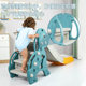 Slide folding multi-functional children's family playground