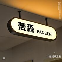 Double sided side hanging acrylic light box door head Outdoor light plate Signboard Plaque Individuality Custom Hanging Luminous Display Card