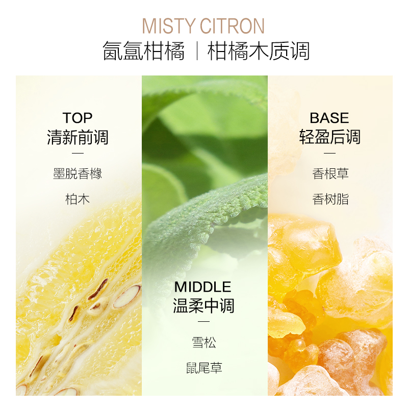 莎辛那雾色香橼淡香水 清新柑橘木质调持久送礼 中性