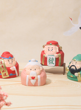 伊文兔国潮风无事小神仙摆件