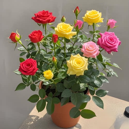 多色嫁接玫瑰花盆栽带花苞阳台室内月季花苗四季耐寒好养带盆栽好 - 图3