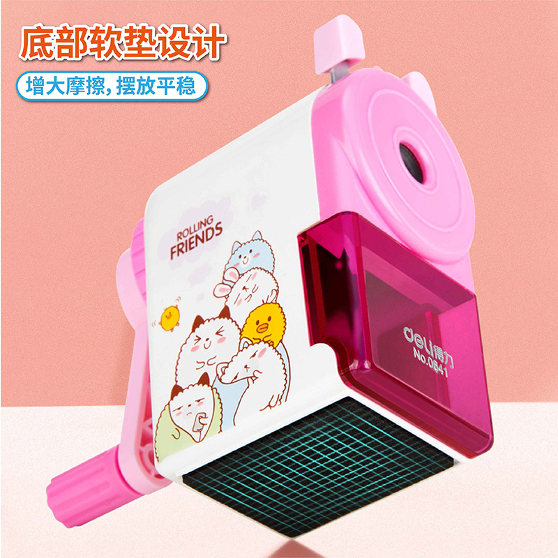 Cartoon portable hand-held pencil sharpener for students