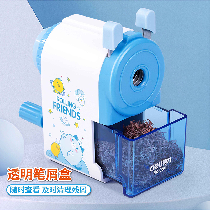 Cartoon portable hand-held pencil sharpener for students