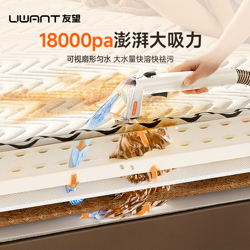 UWANT友望布艺清洗机多功能沙发地毯床垫蒸汽清洁机神器大抽象