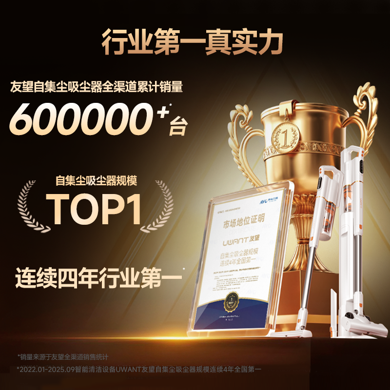 【吸尘器热销榜No.1】UWANT友望大橘吸尘器自集尘家用无线吸尘机,淘宝优惠券,粉丝福利购,淘宝优惠卷