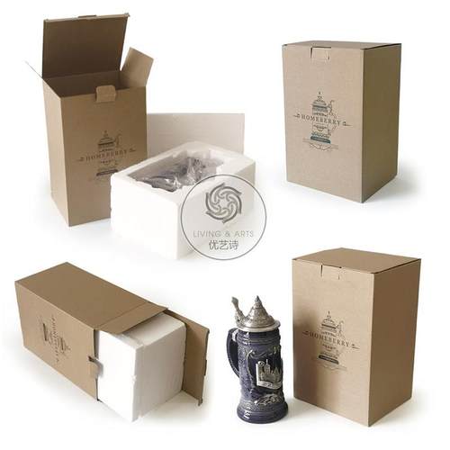 优艺诗陶瓷手绘德国啤酒杯手工杯全手工制作酒杯水杯创意陶瓷杯子 - 图3