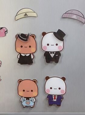 一二布布磁吸换装冰箱贴高颜值亚克力创意家居装饰小礼物