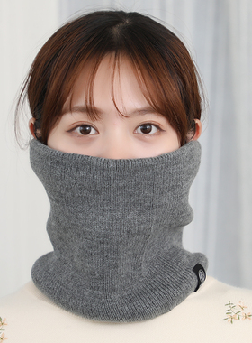 保暖针织围巾女冬季加绒加厚高领